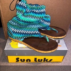 Sun Luks Thong Sweater Bootie/Sandals